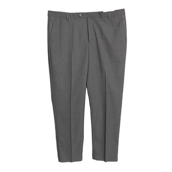 Nautica Ceylon Dress Pant Men's 42x32 Flat Front Active Stretch Dark Grey NEW - Picture 2 of 12
